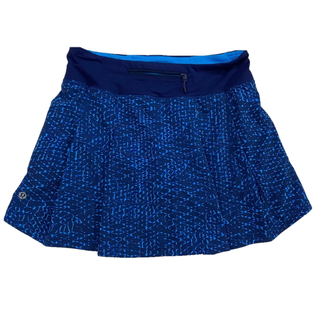 Lululemon Women's Pace Rival Skirt In Samba Snake blue skorts tenniscore  size 4